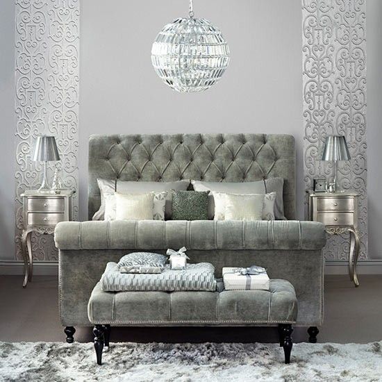 Decor Inspiration for All Rooms | Ideal Home | Silver bedroom .