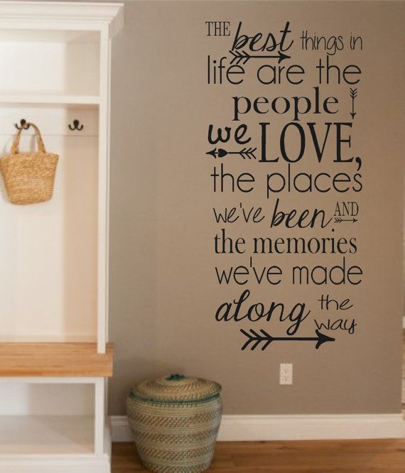 Vinyl Wall Decal-the Best Things in Life People Love - Etsy .
