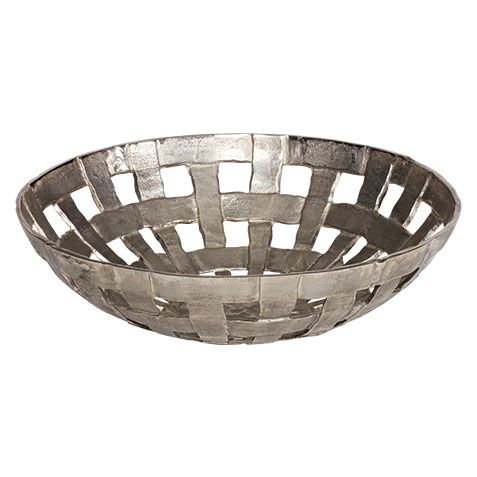 Scarlet Decorative Metal Bowl | Woven Metal Bowl | Metal bowl .