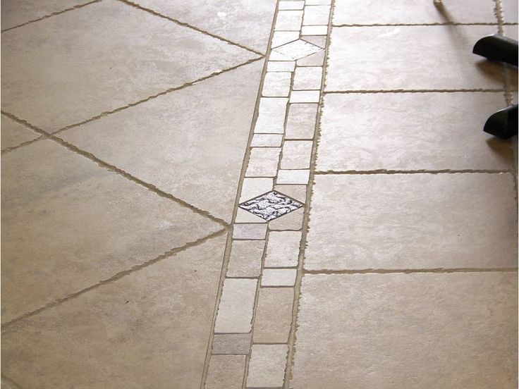 tiles with a mosaic tile boarder & diagonal tiles | Kitchen .