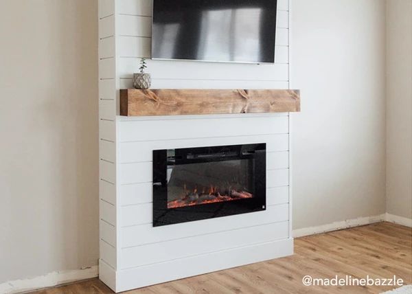DIY Electric Fireplace Installations in Modern Farmhouse Style .