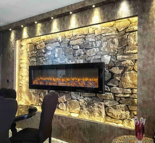 Best Apartment Fireplace | Wall mounted fireplace, Wall mount .