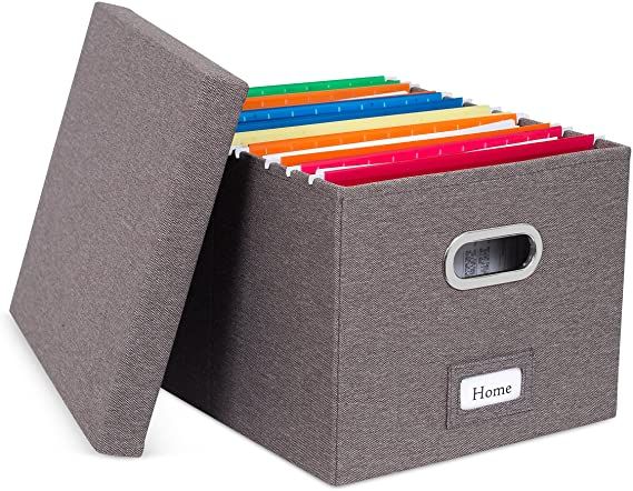Internet's Best Collapsible File Box Storage Organizer with Lid .