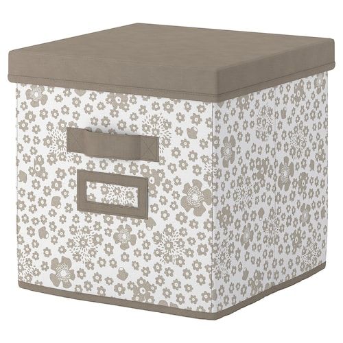 STORSTABBE Caja con tapa - beige - IKEA | Scatole decorate, Ikea .