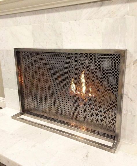 51 Decorative Fireplace Screens To Instantly Update Your Fireplace .