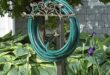 Decorative Garden Hose Holder with Outdoor Faucet Extension .