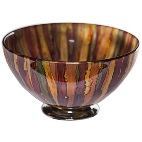 Art Glass Burnished Gold Decorative Bowl - #W6781 | Lamps Plus .