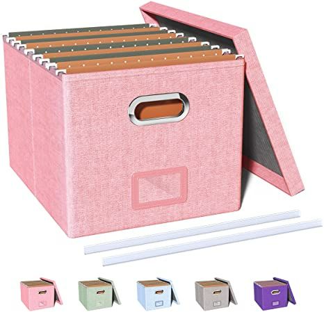Oterri File Storage Organizer Box,Filing Box,Portable File Box .