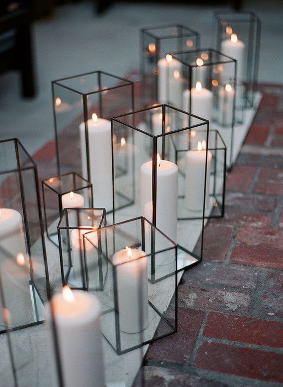 if any candles, have them in subtle, modern holders to keep the .