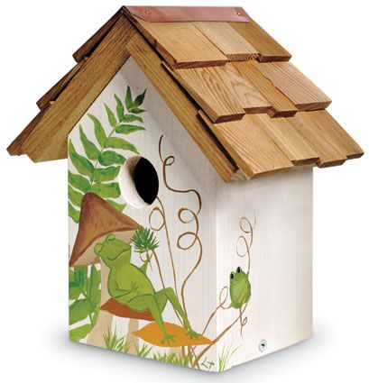 4908: Handpainted Frog Birdhouse (Product Detail) | Birdhouse .