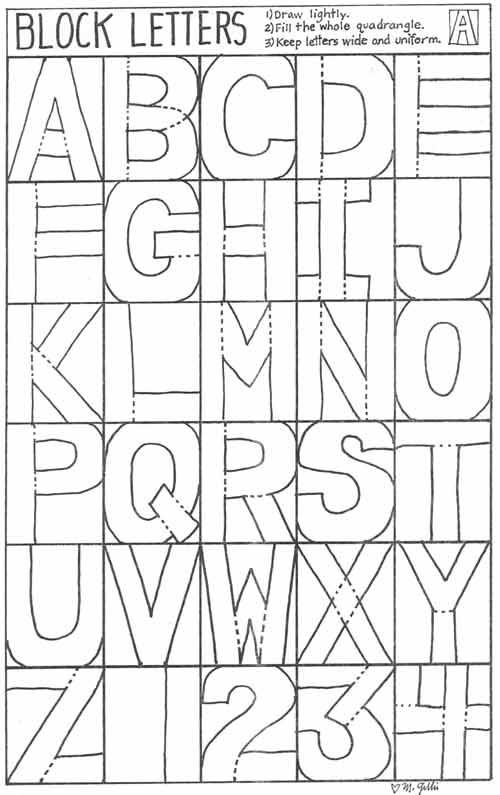 block letters | Art lessons elementary, Block lettering, Letteri