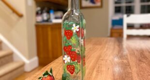 Hand Painted Oil and Vinegar Bottle Strawberry Decor - Etsy Singapo