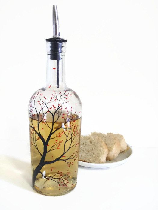 Olive Oil Dispenser Bottle Vinegar Glass Kitchen Decor Hand .