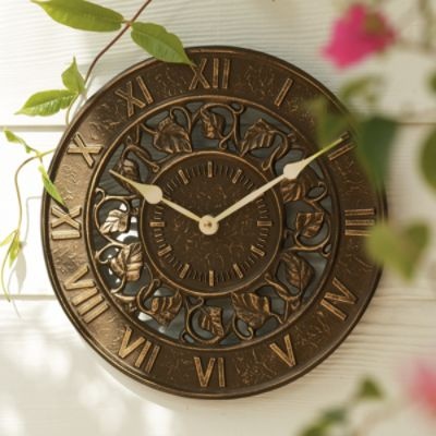 Ivy Outdoor Clock & Thermometer | Grandin Road | Outdoor clock .