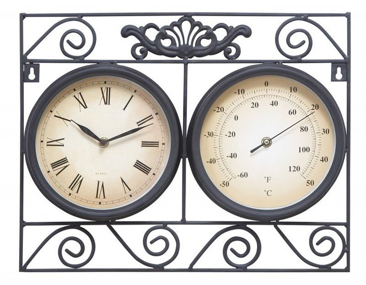 Decorative Outdoor Clock And Thermometer
Set