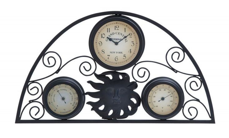 Outdoor Clock And Thermometer - Ideas on Foter | Metal clock .