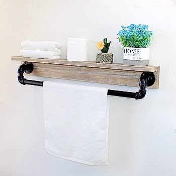 Womio Rustic Towel Racks with Towel Bar,30" Farmhouse Bathroom .