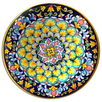 Italian Ceramic Vario 14" Decorative Plate | Seramik, Desen .