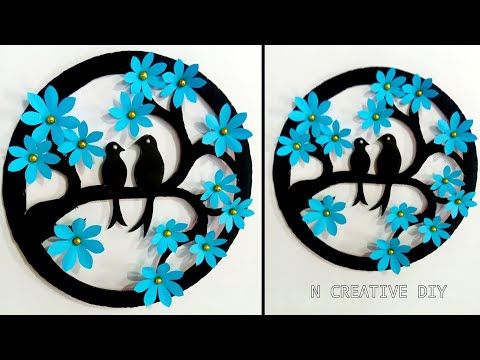 Home decor ideas | Paper flower wall hanging | Wall decoration .