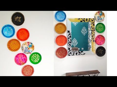 Wall decor ideas with Thermocol plates / DIY wall hanging idea .
