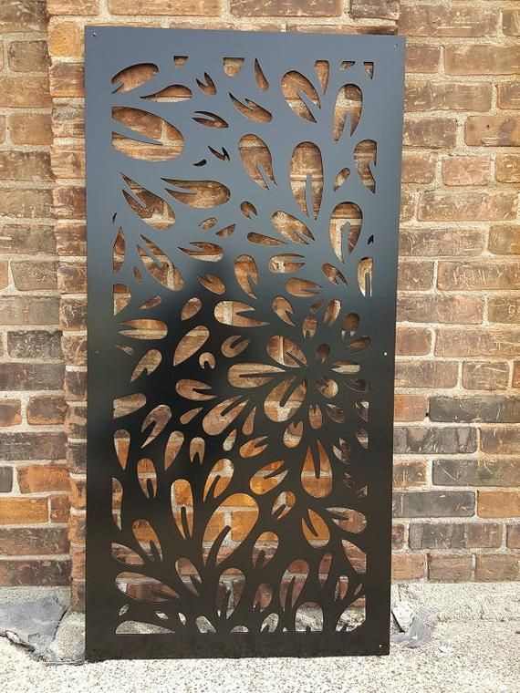 Metal Privacy Screen Decorative Panel Outdoor Garden Fence Art .