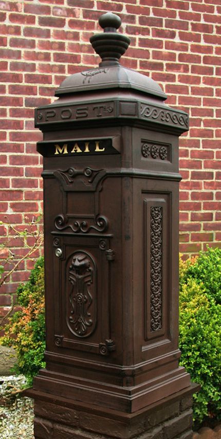 Victorian Tower Rear Access Mailbox | Mailbox design, Cool .