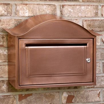 Arched Locking Wall-Mount Copper Mailbox - Modern - Mailboxes - by .