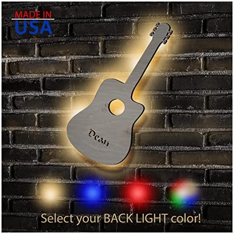 Personalized Unique LED Wall Hanging Guitar Light – Personalized .