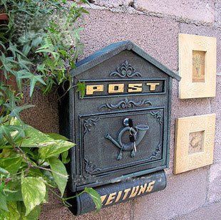 European Pastoral Household Wall Mounted Mailbox Newspaper Boxes .