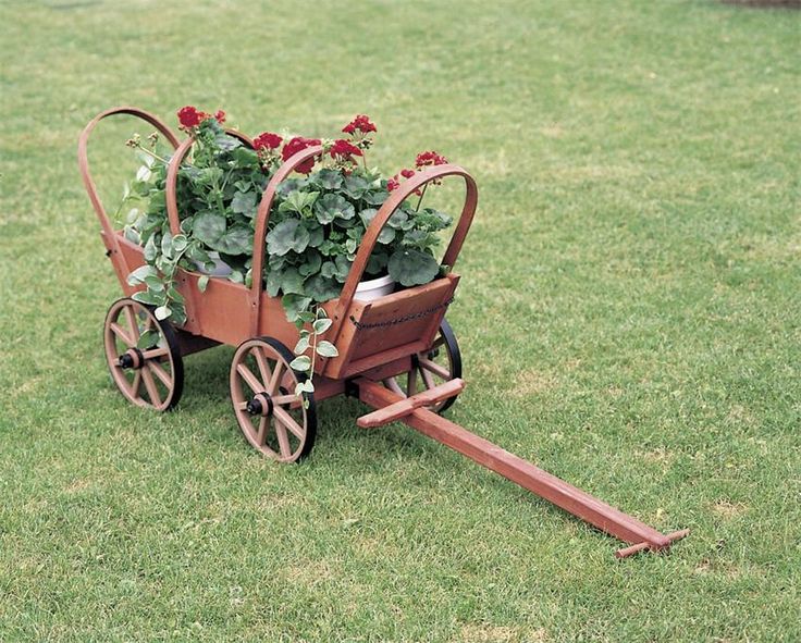 Love.. | Wooden wagon, Wagon planter, Wood wag