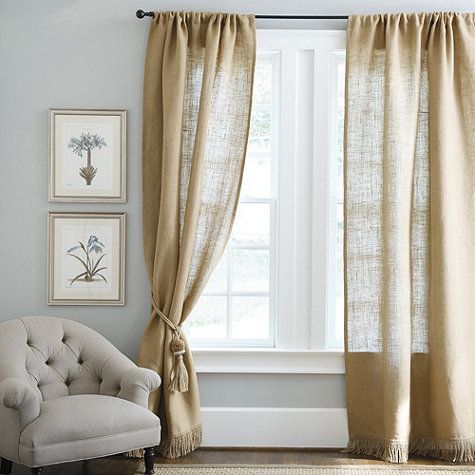 Design your home with burlap curtains