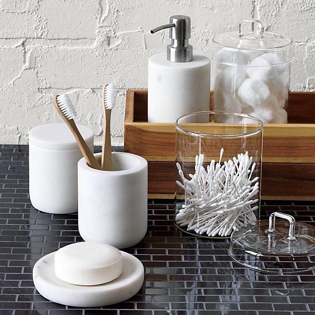 Marble Bath Accessories | CB2 | Modern bathroom accessories .