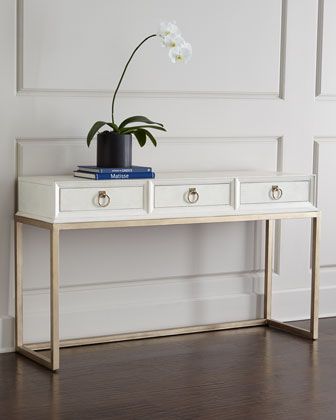 Using A Console Table as a Desk in Small Spaces + Recent Fashion .