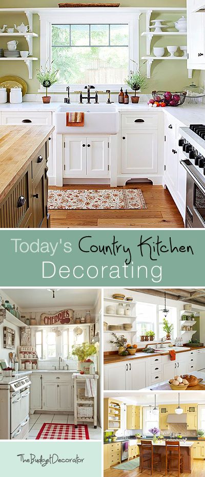 Today's Country Kitchen Decorating • The Budget Decorator .