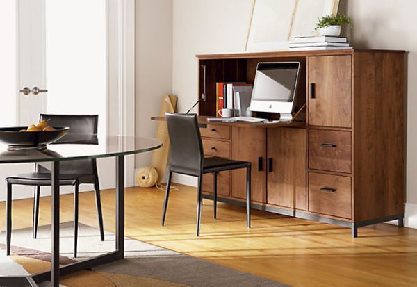 Elegant Hidden Office Armoire | Office furniture modern, Office .
