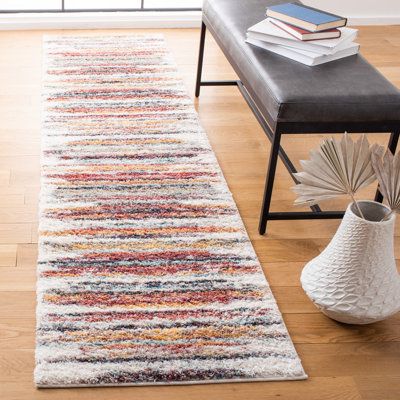 Bungalow Rose Therapia Abstract Rust/Orange/Black Area Rug .