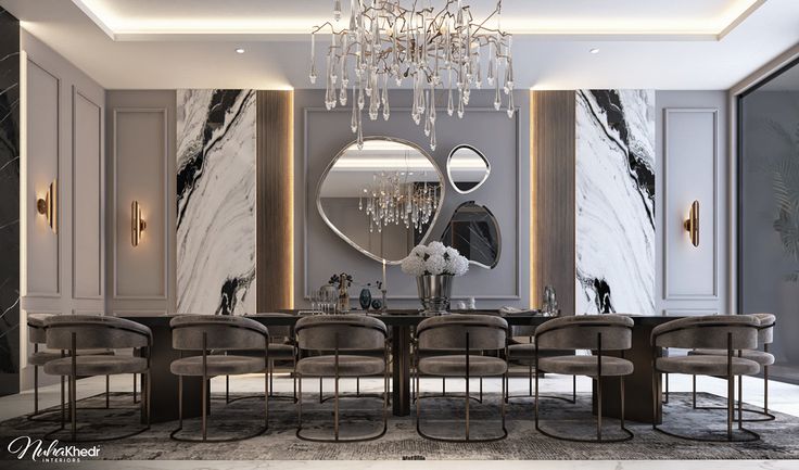 Living & Dining Area on Behance | Dining room design luxury .