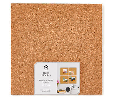 Ubrands Square Cork Tiles, 4-Pack | Big Lo