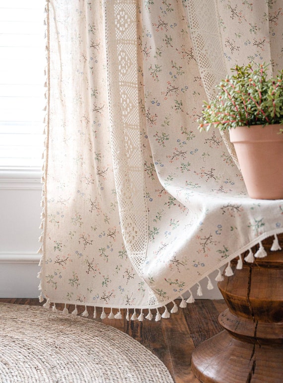 Crochet Splicing Vintage Curtain Bedroom Curtain Translucent - Et