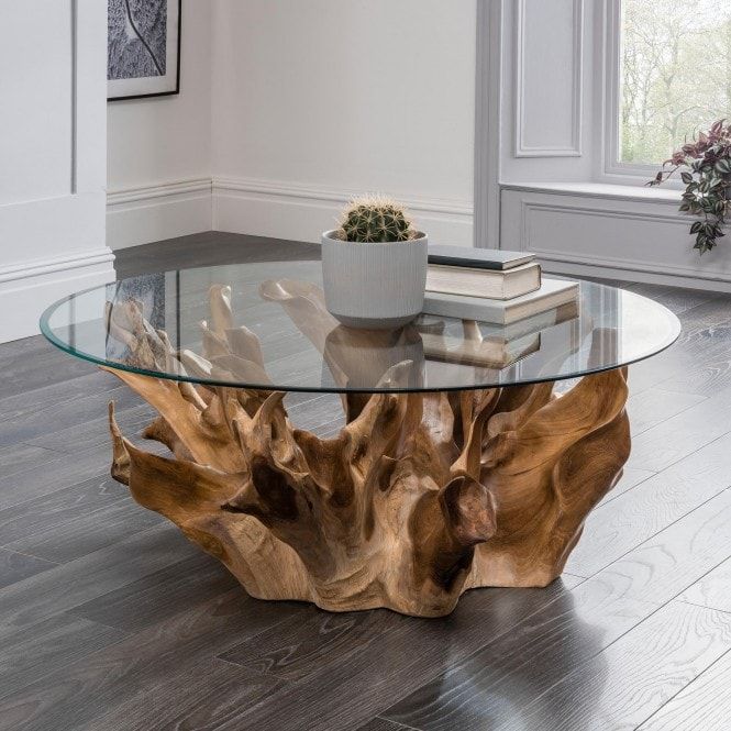 Teak Root Coffee Table | Wood table design, Driftwood coffee table .