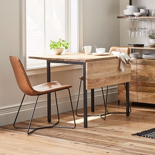 Box Frame Drop Leaf Expandable Table (24"–48") | Small dining .