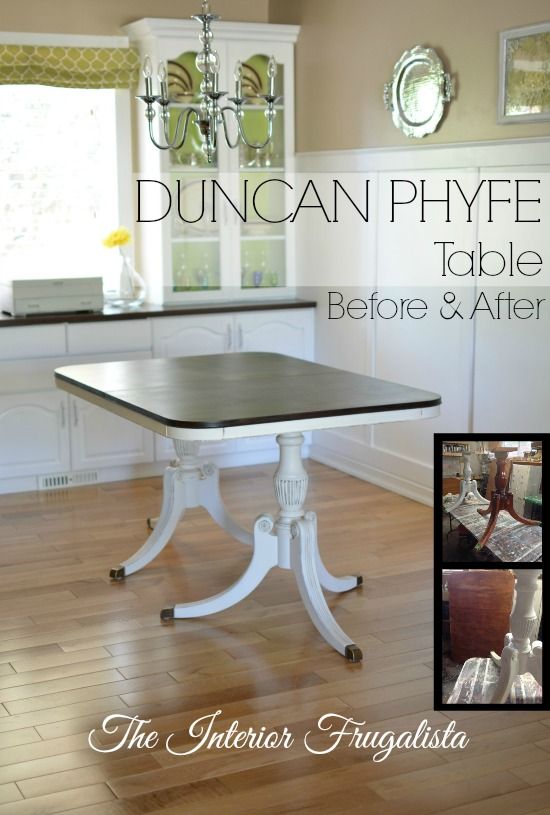 Duncan Phyfe Table Makeover | Dining table makeover, Antique .
