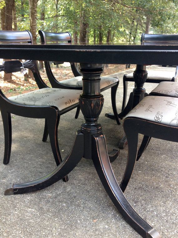 Beautiful Duncan Phyfe Dinning Table and 6 Chairs - Etsy | Dining .