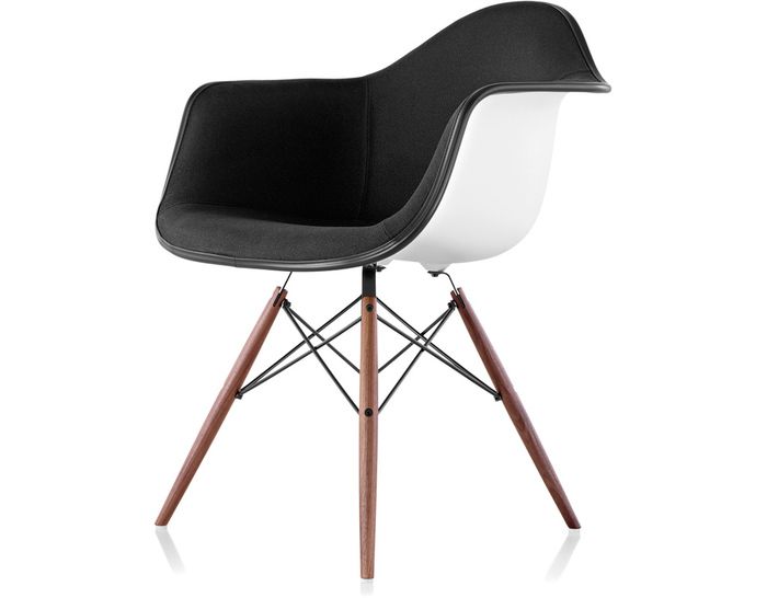 eames® upholstered armchair with dowel base | hive | Eames .