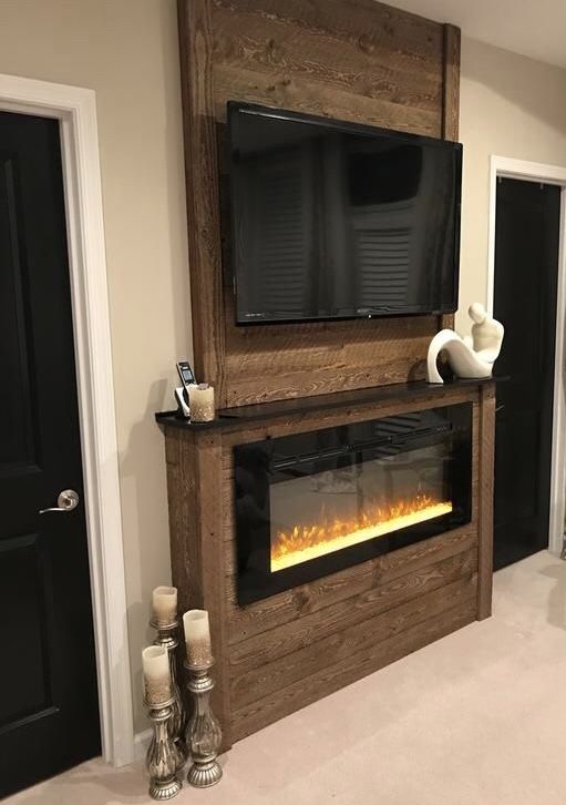build out for electric fireplace and maybe hang TV there | Home .