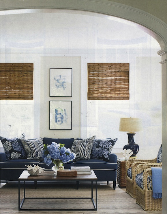 Blue Sofa - Contemporary - living room - Lynn Morgan Desi