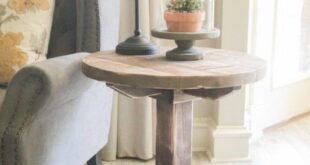 DIY Round Side Table | Diy end tables, Diy apartment decor .