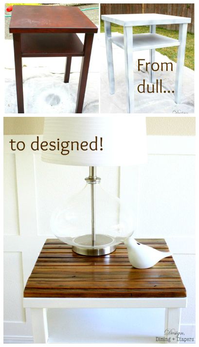Upcycle: Side table distress! | Furniture makeover diy, Side table .