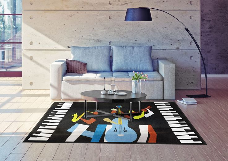 Jazz Music Theme Rug | Contemporary rugs, Custom rugs, Ru