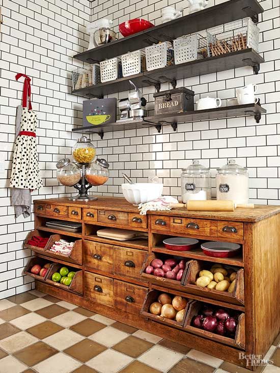 Vintage Meets Industrial in this Storage-Savvy Home | Kitchen .